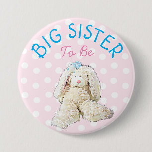 Big Sister voor Baby Cute Bunny Shower Button