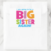 Big Sister weer Rechthoekige Sticker (Tas)