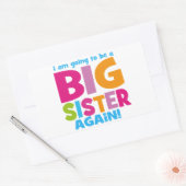 Big Sister weer Rechthoekige Sticker (Envelop)