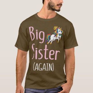 Big Sister weer Unicorn Girls Kinder Big Sister An T-shirt