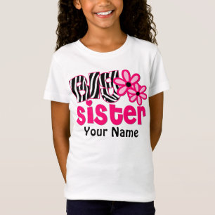 Big Sister Zebra Floral Aangepast Shirt