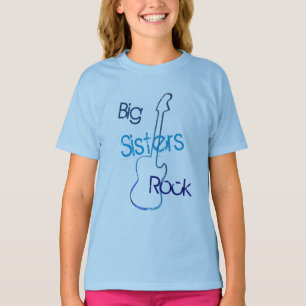 Big Sisters Rock in Blue T-shirt