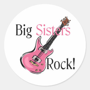 Big Sisters Rock Ronde Sticker