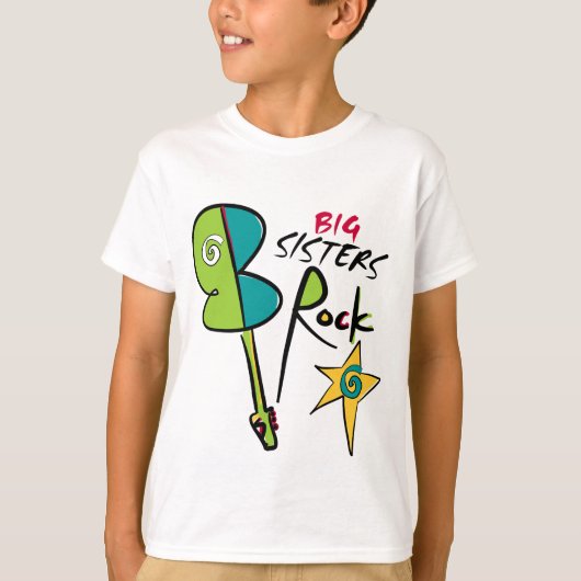 Big Sisters Rock! T-shirt (Voorkant)