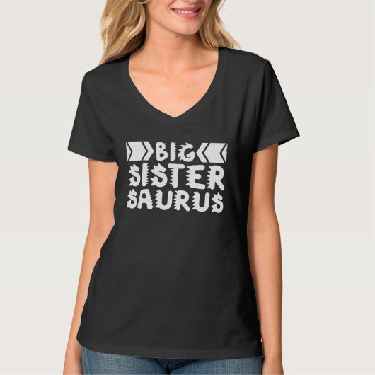 Big Sistersaurus Dinosaur Big Sister Saurus Rex Di T-shirt (Voorkant)