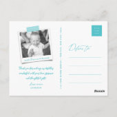 Big Sketch Bedankt Boy's Birthday Foto bedankt Briefkaart (Achterkant)