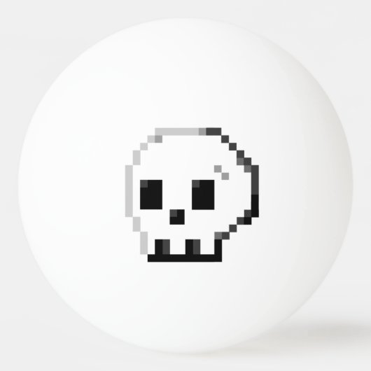 Big Skull-pixel, 8-bits Ping Pong Ball (Voorkant)