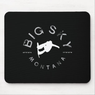 Big Sky Montana Graphic Snowboarden Muismat