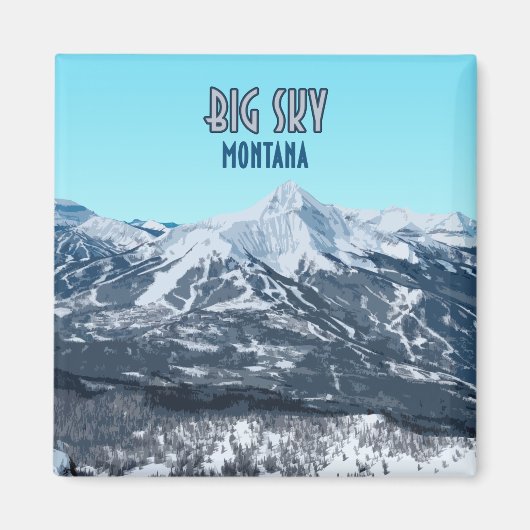 Big Sky Montana  Magneet (Voorkant)