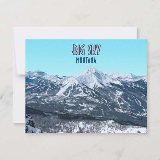 Big Sky Montana  platte Kaart (Voorkant)