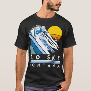 Big Sky Montana Retro Ski T-shirt