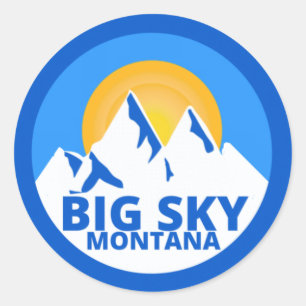 BIG SKY MONTANA RONDE STICKER