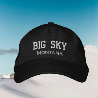 Big sky Montana ski wintervakantie outfit Geborduurde Pet