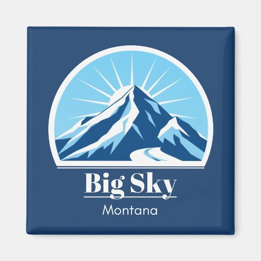 Big Sky Montana skigebied kinder Magneet (Voorkant)