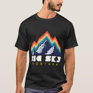 Big Sky Montana Usa Ski Resort 1980S Retro T-shirt