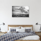 Big Sky Over Wiltshire, beeldende kunst zwart-wit Canvas Afdruk (Insitu (Slaapkamer))