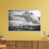 Big Sky Over Wiltshire, beeldende kunst zwart-wit Canvas Afdruk (Insitu (Woonkamer))