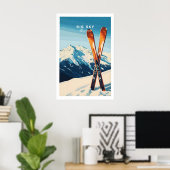 Big Sky Print Montana - Affiche de ski 1 (Bureau à domicile)
