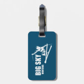 Big Sky Resort Montana Skier Bagagelabel (Achterkant verticaal)