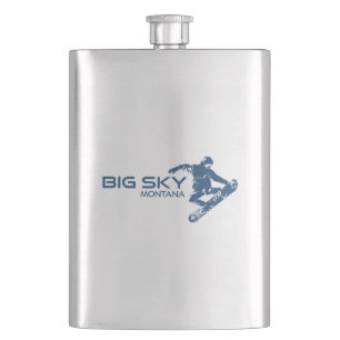 Big Sky Resort Montana Snowboarder Flacon