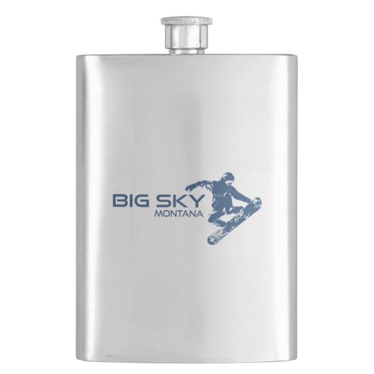 Big Sky Resort Montana Snowboarder Flacon (Voorkant)