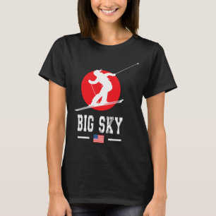 Big Sky Usa Skigebied Rocky Mountains Amerikaanse T-shirt