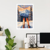 Big Sky Wall Art Poster - Ski Print 1 (Bureau à domicile)