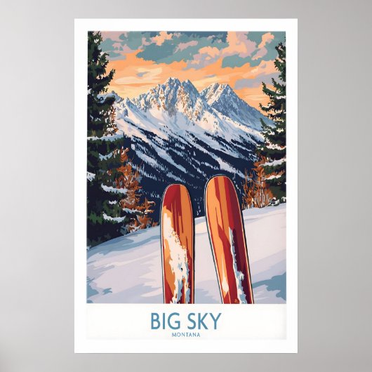 Big Sky Wall Art Ski Poster 1 (Devant)