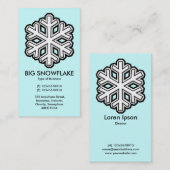 Big Snowflake - Bleek blauw (CCFFFF) Visitekaartje (Voorkant / Achterkant)