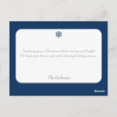 Big Snowflake carte Noël et Nouvel An (Dos)