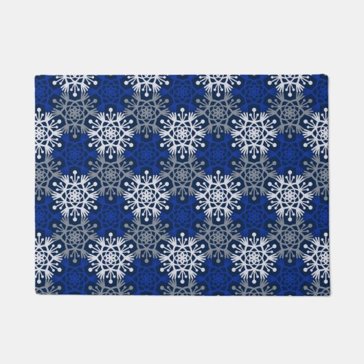 Big Snowflakes Mod Winter Dedoor Mat (Voorkant)