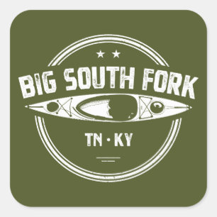 Big South Fork National River Kajak Vierkante Sticker