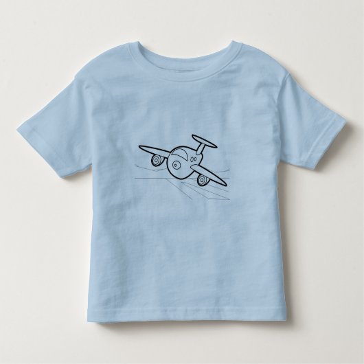 Big Speelgoed Plane-B & W Kinder Shirts (Voorkant)