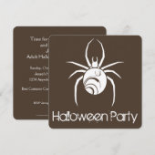 Big Spider Halloween Party Invitation (Devant / Derrière)