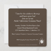 Big Spider Halloween Party Invitation (Dos)