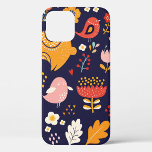 Big spring Pasen collectie van bloemen, bladeren, iPhone 12 Hoesje