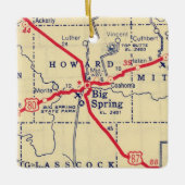Big Spring TX  Map Keramisch Ornament (Voorkant)