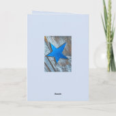 Big star birthday card with sparkle bright blue kaart (Achterkant)