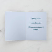 Big star birthday card with sparkle bright blue kaart (Binnen)