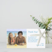 Big Starfish Custom Photo Mariage Carte de remerci (Debout devant)