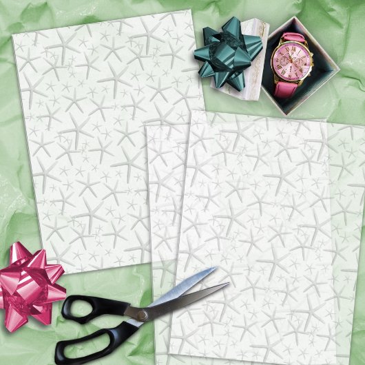 Big Starfish Patroon op whitepapier Tissuepapier