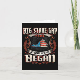 Big Stone Gap Virginia Usa Vlag 4 juli Kaart