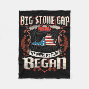 Big Stone Gap Virginia Vlag van de Verenigde State Fleece Deken