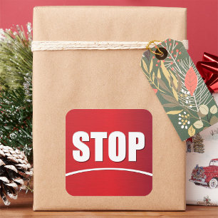 Big Stop Sign Vierkante Sticker