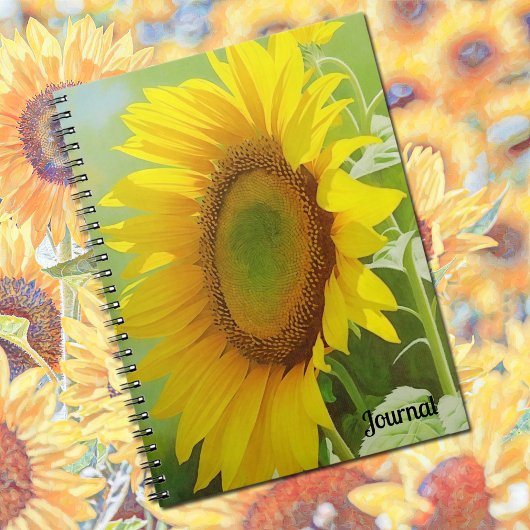 Big Sunflower Art Garden Journal Carnet