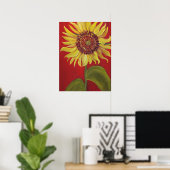 Big Sunflower op RED Print (Thuiskantoor)