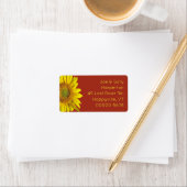 Big Sunflower Wide Return Address Labels (Insitu)