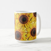 Big Sunny Sunflower Coffee Cup Mok (Voorkant rechts)