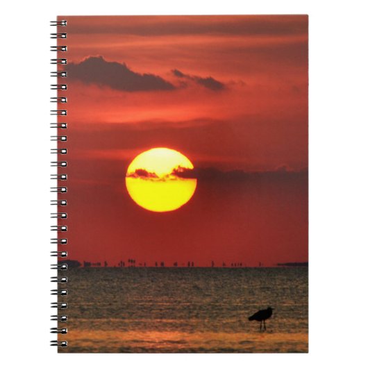 Big Sunset on Water Padre Journal Carnet (Devant)