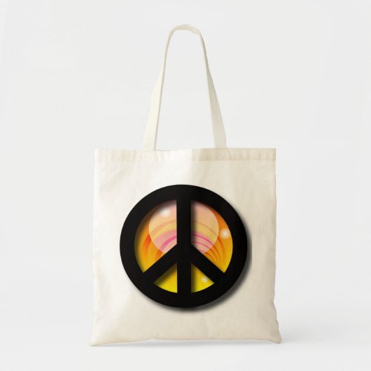 Big Sunset Peace Tote Bag (Voorkant)
